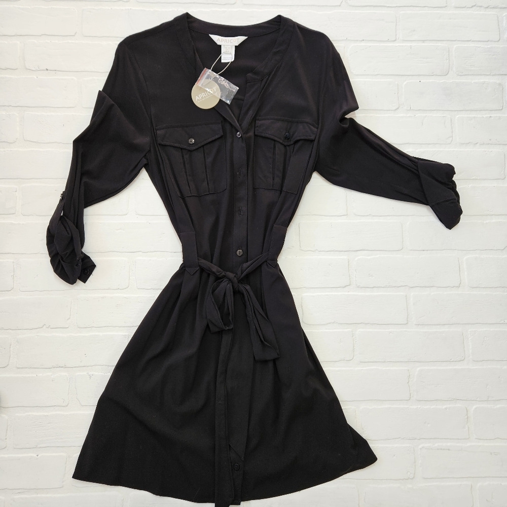 Collarless Shirt Dress